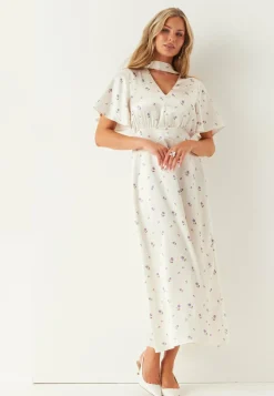 BUBBLEROOM Juhlamekot|Kukkakuosiset Ja Kuviolliset Mekot*Satin Scarf Maxi Dress