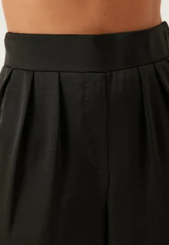 BUBBLEROOM Leveälahkeiset Housut|Korkeavyötäröiset Housut*Satin Trousers