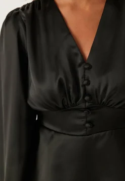 BUBBLEROOM Yksiväriset Puserot Ja Paidat|Tunikat Ja Puserot*Satin V-neck Blouse