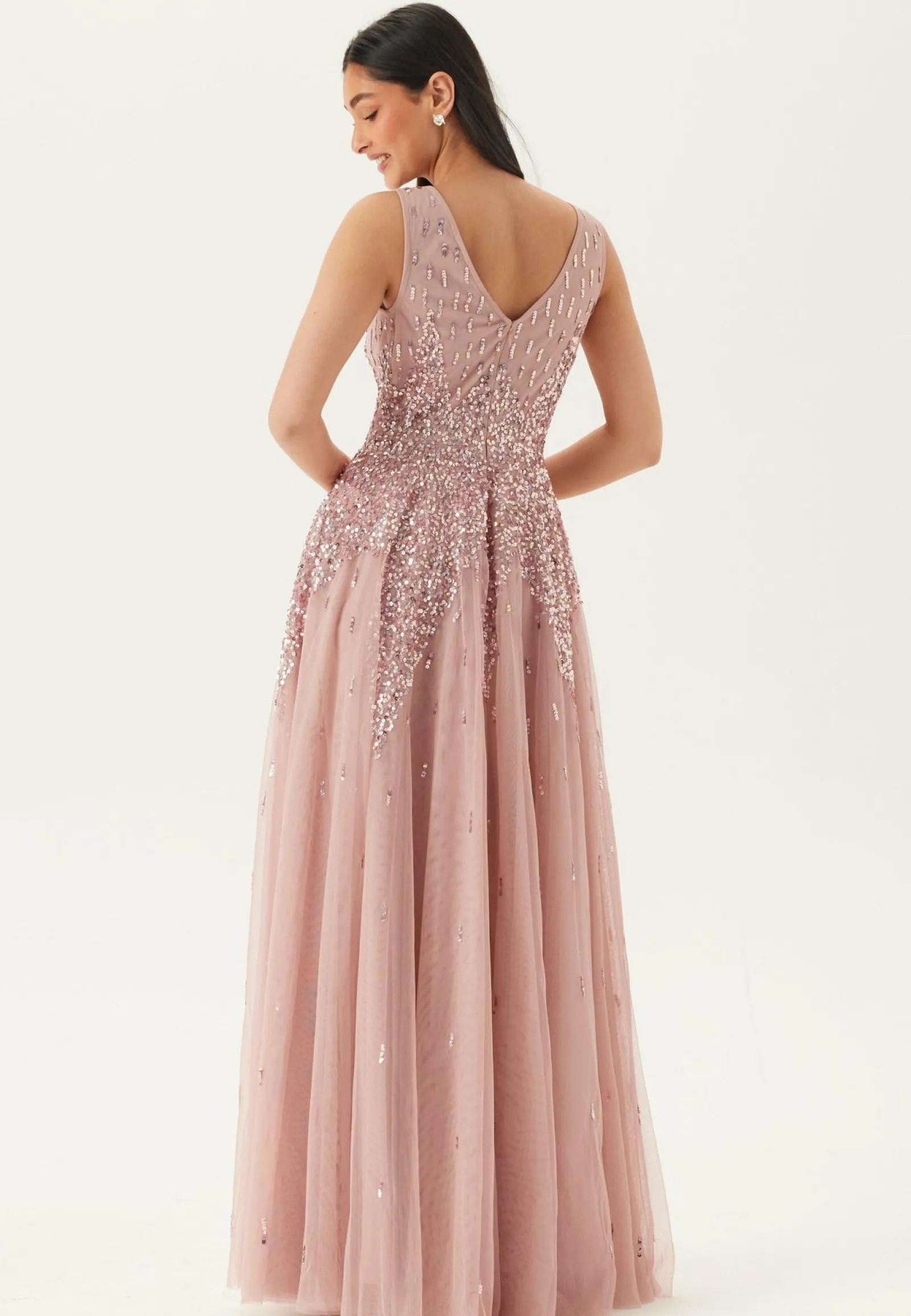 Goddiva Morsiusneitomekot|Vanhojentanssimekot*Sequin Sunray Sleeveless Maxi Dress