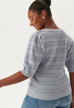 Happy Holly Neulepuserot|Neulotut Neulepuserot*Short Sleeve Knit Sweater