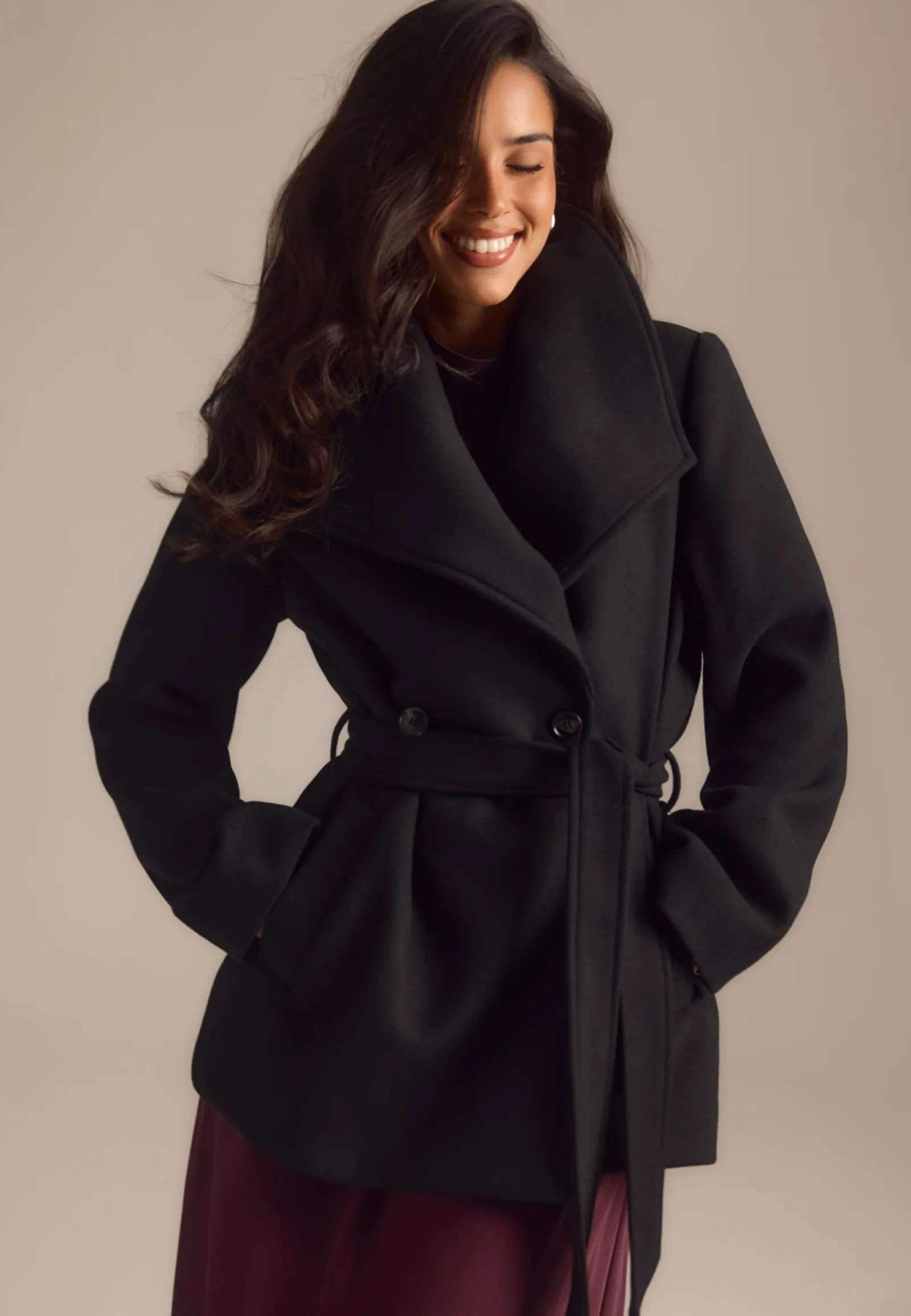 BUBBLEROOM Syystakit|Takit*Short Wool Blend Coat