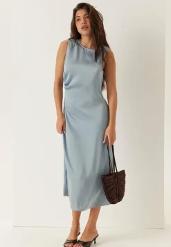 SELECTED Satiinimekot|Midimekot*Slfchloe Slim Sl O-neck Midi Dress