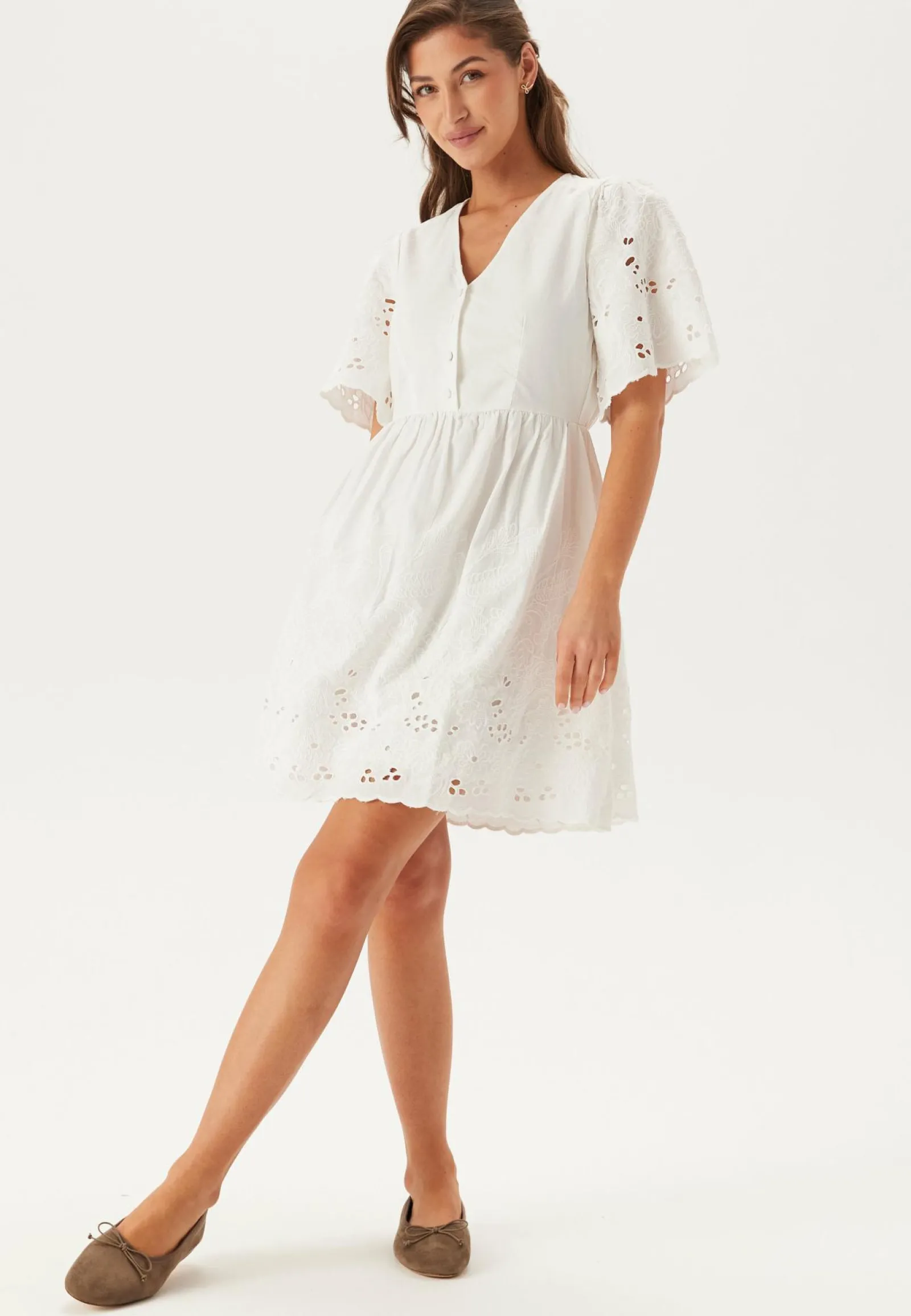 SELECTED Juhlamekot|Minimekot*Slfdahlia Ss Short Broderi Dre