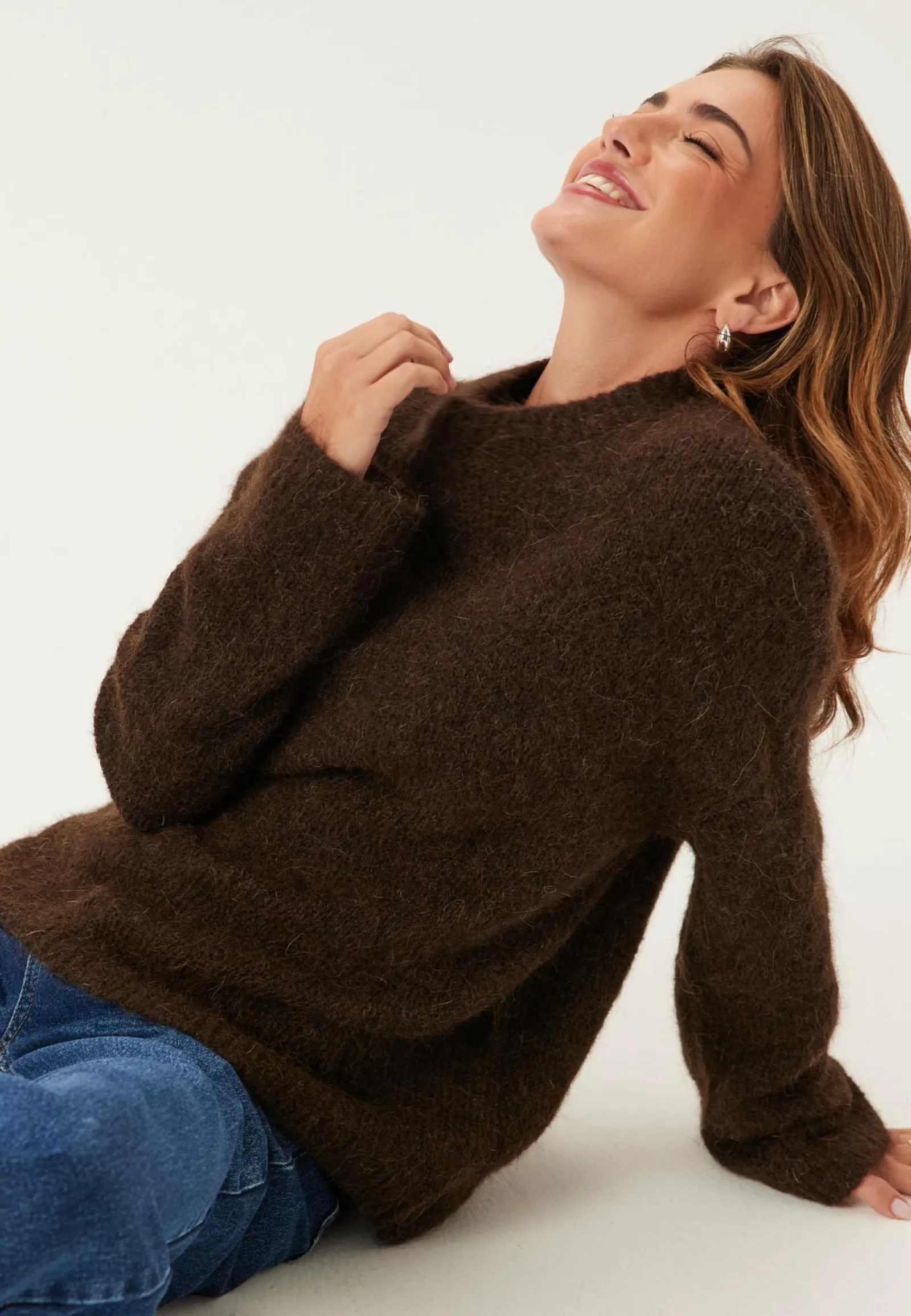 SELECTED Neulepuserot|Neulotut Neulepuserot*Slfgabriella Ls Knit New O-nec