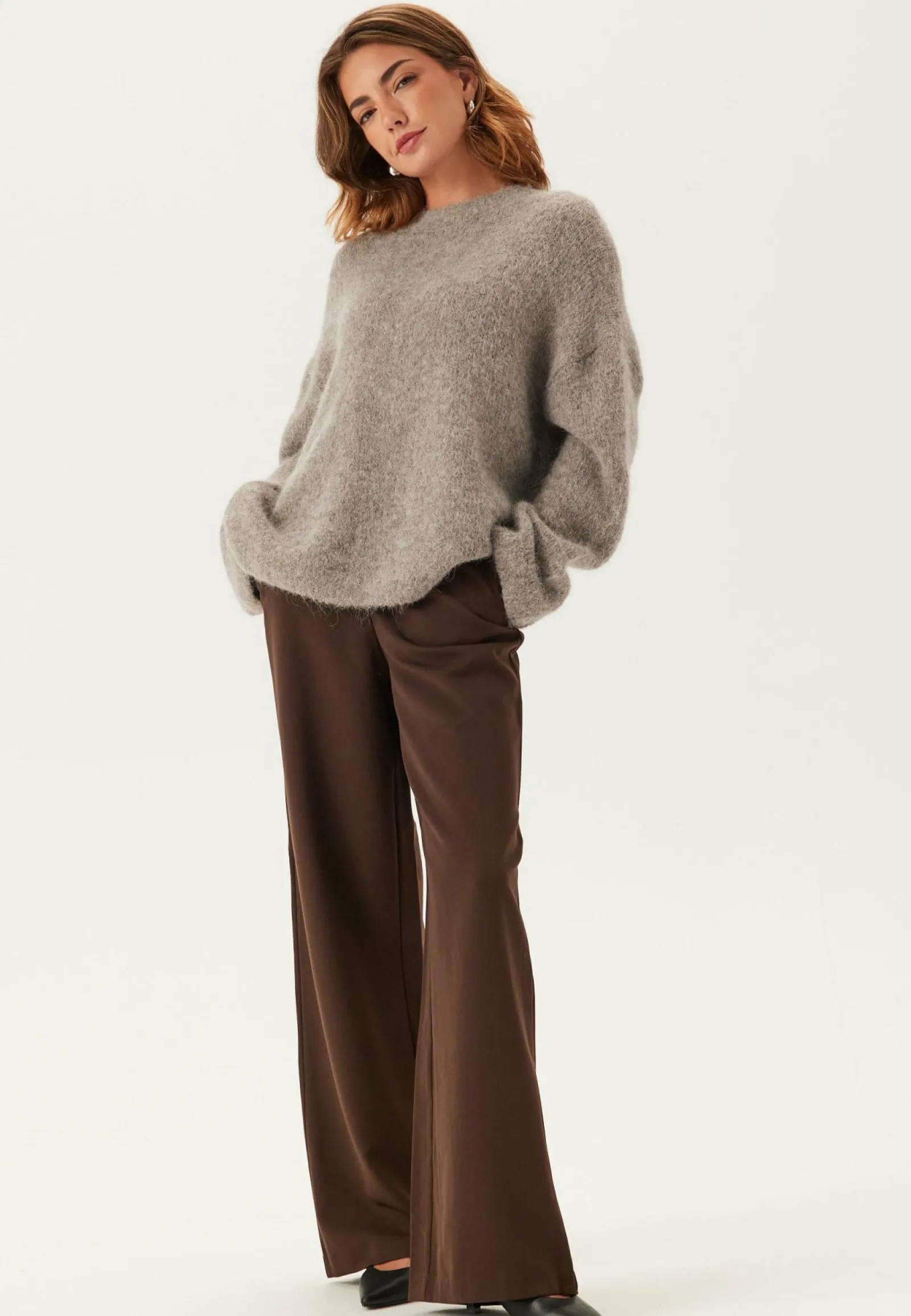 SELECTED Neulepuserot|Neulotut Neulepuserot*Slfgabriella Ls Knit New O-nec