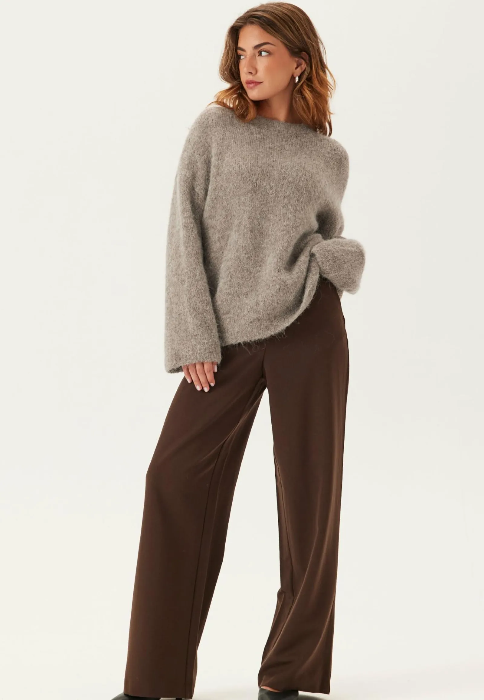 SELECTED Neulepuserot|Neulotut Neulepuserot*Slfgabriella Ls Knit New O-nec