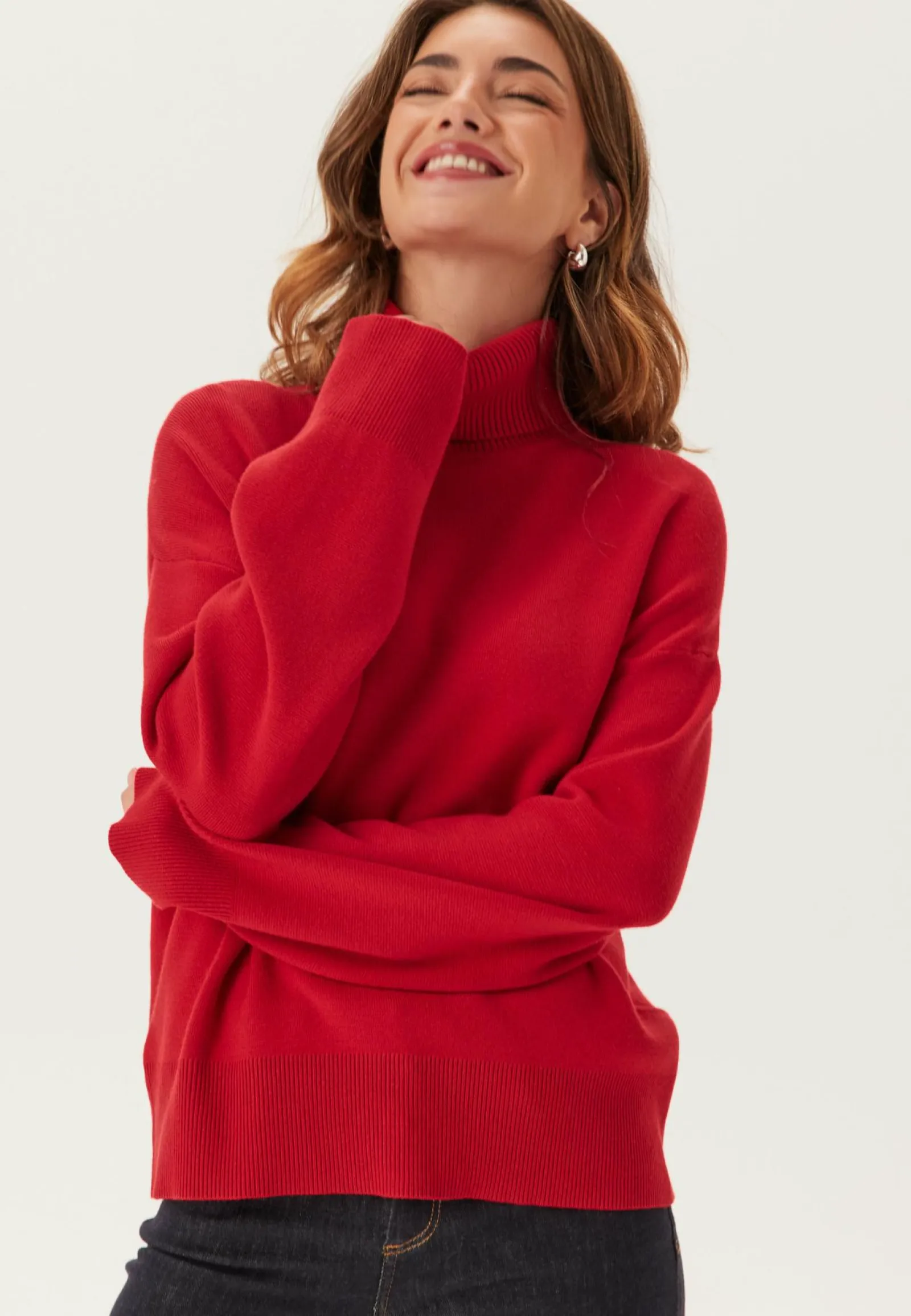 SELECTED Pooloneuleet|Neulepuserot*Slfkamma Ls Knit Roll Neck Noo