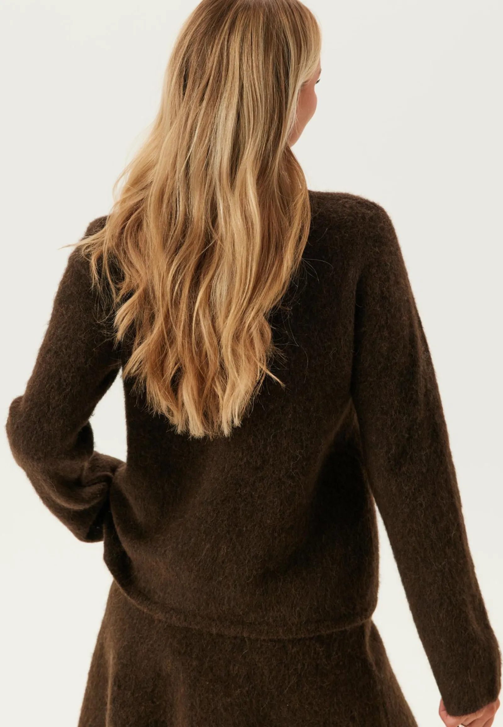 SELECTED Neulepuserot|Neulotut Neulepuserot*Slflulu Brushed Ls Knit Keyhol