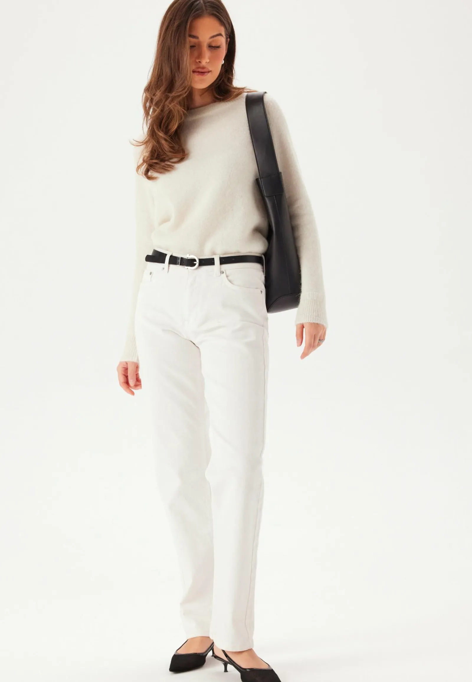 SELECTED Neulepuserot|Neulotut Neulepuserot*Slflulu LS Knit O-Neck