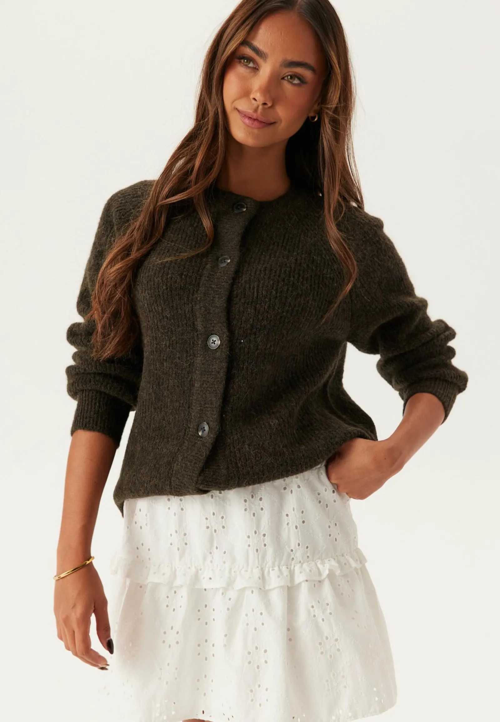 SELECTED Neuletakit Ja Neuleet|Neuletakit*Slflulu Ls Knit Short Cardigan