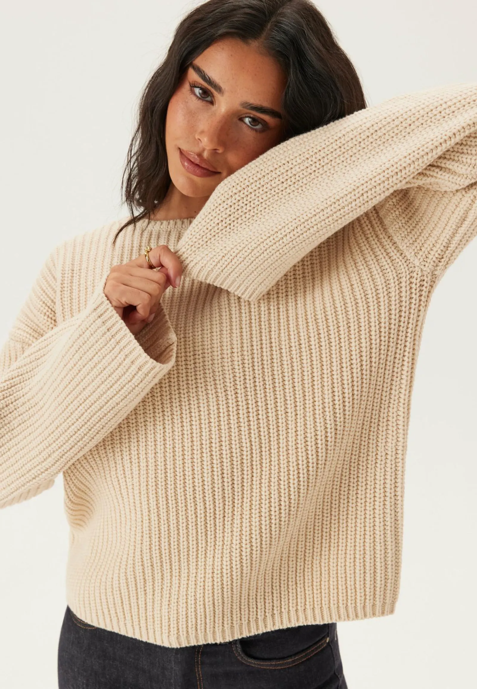 SELECTED Neulepuserot|Neulotut Neulepuserot*Slfselma Sus Ls Knit O-neck