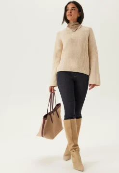 SELECTED Neulepuserot|Neulotut Neulepuserot*Slfselma Sus Ls Knit O-neck