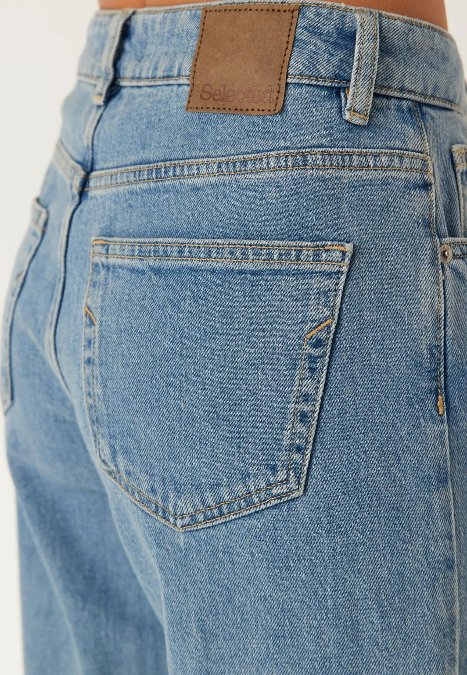 SELECTED Farkut|Leveälahkeiset Farkut*Slfwide Bea-kori Light Bl Hw J