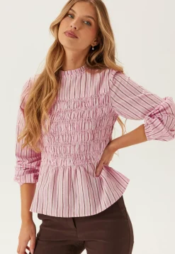 BUBBLEROOM Ruutu- Ja Raidalliset Puserot Ja Paidat|Tunikat Ja Puserot*Smock Cotton Blouse