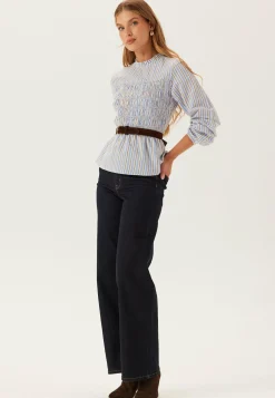 BUBBLEROOM Ruutu- Ja Raidalliset Puserot Ja Paidat|Tunikat Ja Puserot*Smock Cotton Blouse