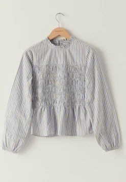 BUBBLEROOM Ruutu- Ja Raidalliset Puserot Ja Paidat|Tunikat Ja Puserot*Smock Cotton Blouse