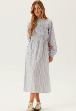 BUBBLEROOM Raidalliset Mekot|Smokkimekot*Smock Cotton Dress