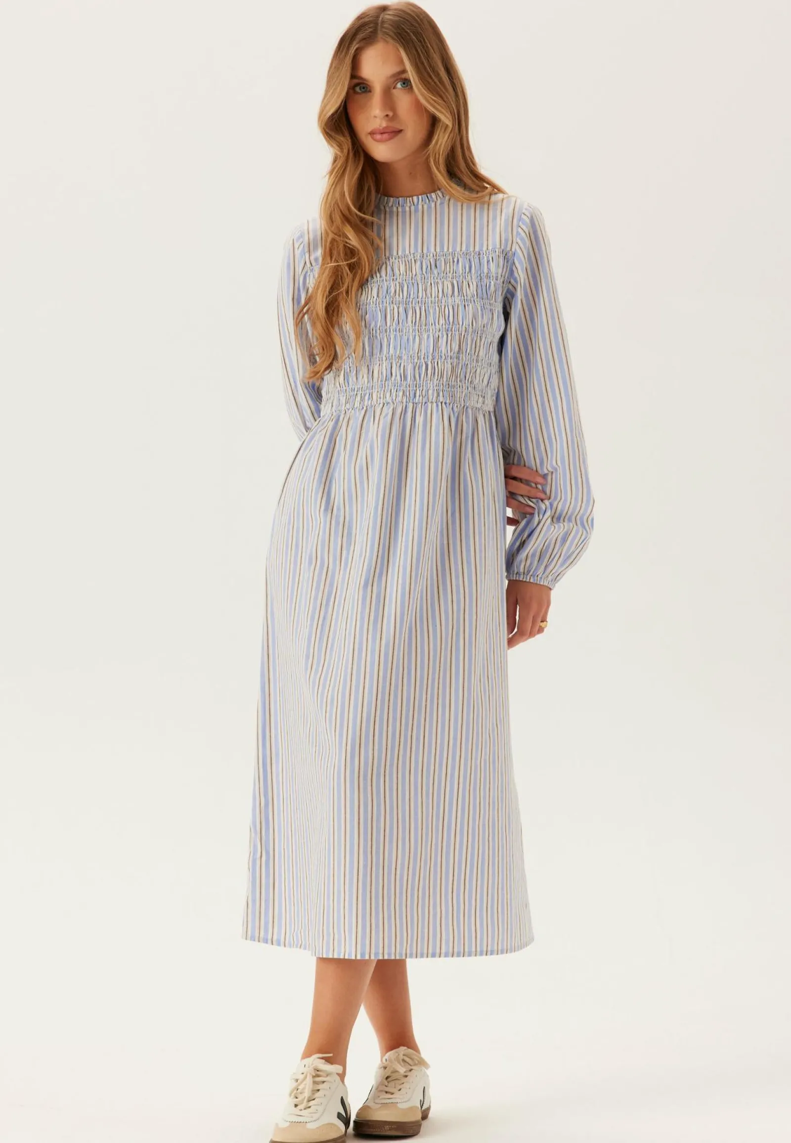 BUBBLEROOM Raidalliset Mekot|Smokkimekot*Smock Cotton Dress