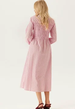 BUBBLEROOM Raidalliset Mekot|Smokkimekot*Smock Cotton Dress