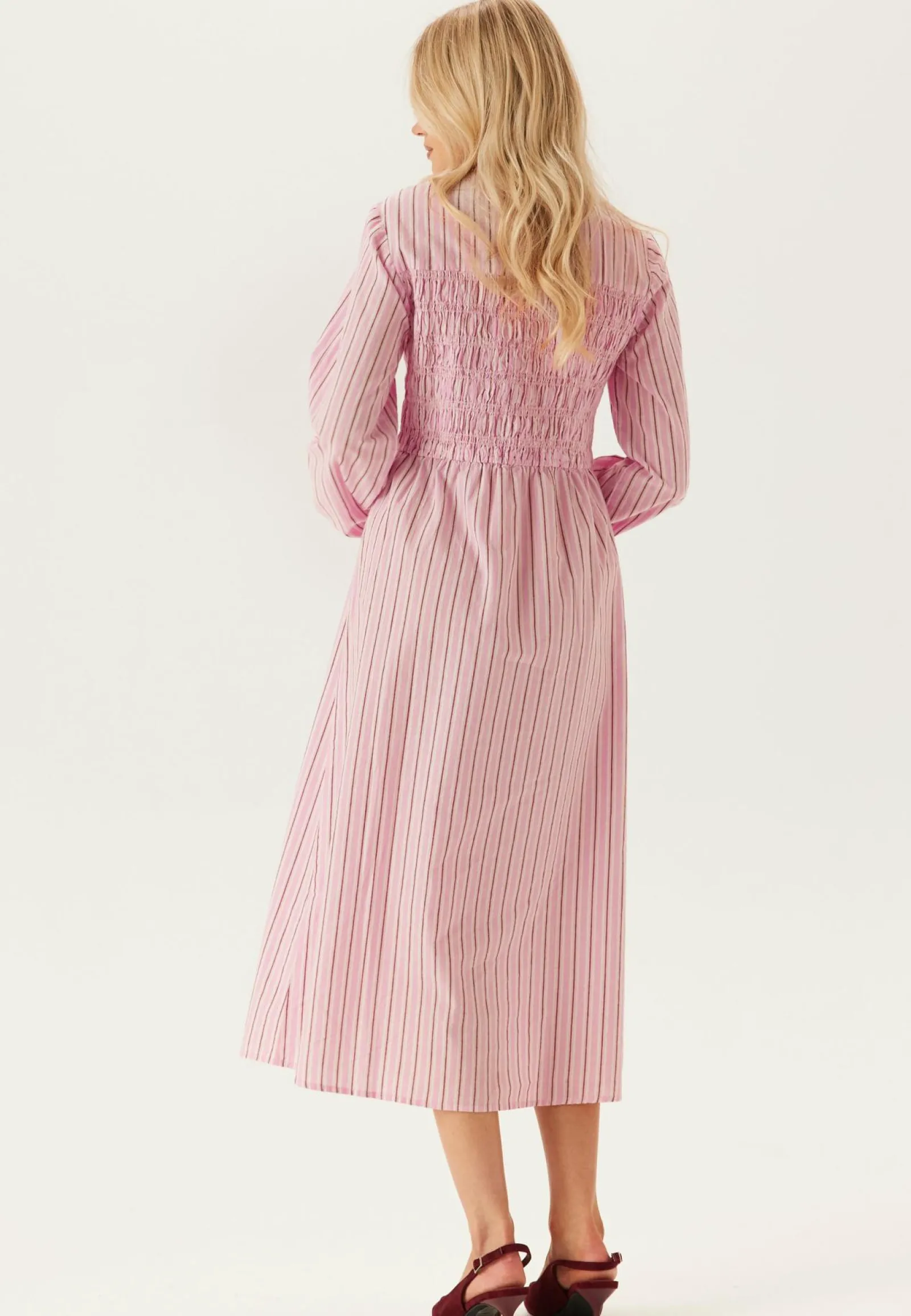 BUBBLEROOM Raidalliset Mekot|Smokkimekot*Smock Cotton Dress