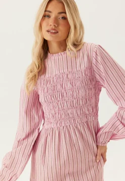 BUBBLEROOM Raidalliset Mekot|Smokkimekot*Smock Cotton Dress