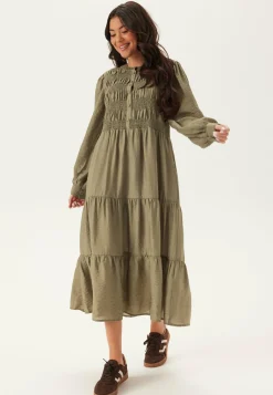 Happy Holly Smokkimekot|Pitkähihaiset Mekot*Smock Midi Dress