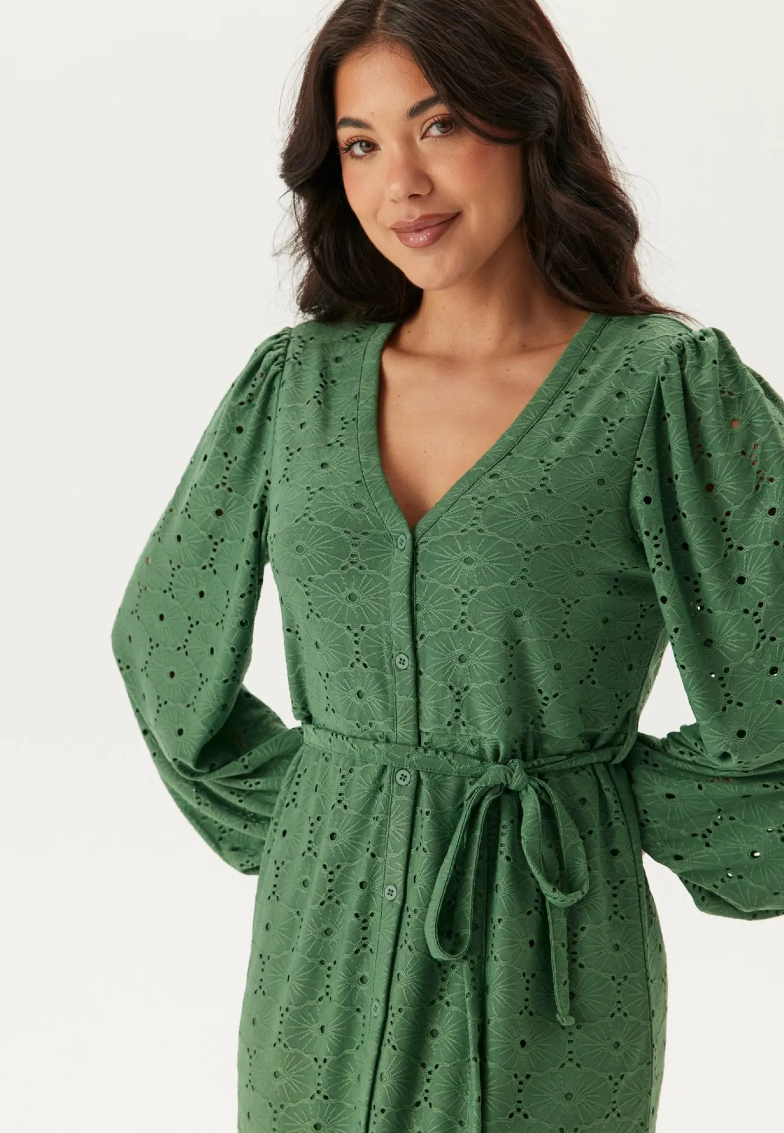 Happy Holly Pitkähihaiset Mekot|Midimekot*Soft Broderie Anglaise Dress