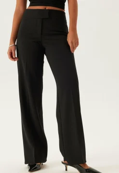 BUBBLEROOM Leveälahkeiset Housut|Keskivyötäröiset Housut*Soft Suit Wide Trousers