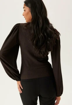 BUBBLEROOM Pitkähihaiset Topit|Perustopit*Square Neck Balloon Sleeve Top