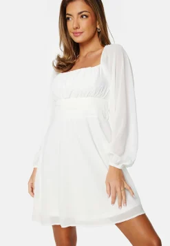 Bubbleroom Occasion Smokkimekot|Kesämekot*Square Neck L/S Chiffon Dress