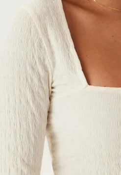 BUBBLEROOM Pitkähihaiset Topit|Juhlatopit*Square Neck Peplum Top