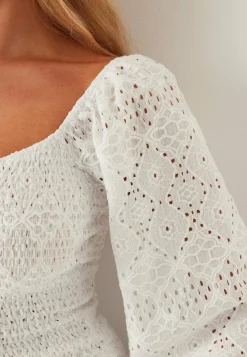 BUBBLEROOM Yksiväriset Puserot Ja Paidat|Rennot Puserot Ja Paidat*Square Neck Smock Top