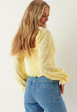 BUBBLEROOM Yksiväriset Puserot Ja Paidat|Rennot Puserot Ja Paidat*Square Neck Smock Top