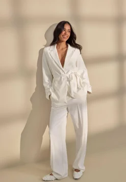 BUBBLEROOM Suorat Housut|Pukuhousut*Straight High Waist Suit Trousers