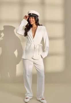 BUBBLEROOM Suorat Housut|Pukuhousut*Straight High Waist Suit Trousers