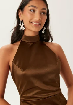 Bubbleroom Occasion Morsiusneitomekot|Juhlamekot*Stretch Satin Halterneck Gown