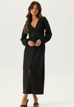 BUBBLEROOM Pitkähihaiset Mekot|Midimekot*Structure Button Midi Dress