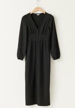 BUBBLEROOM Pitkähihaiset Mekot|Midimekot*Structure Button Midi Dress