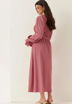 BUBBLEROOM Smokkimekot|Puhvihihalliset Mekot*Structure Long Sleeve Midi Dress