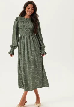 BUBBLEROOM Smokkimekot|Pitkähihaiset Mekot*Structure Long Sleeve Midi Dress