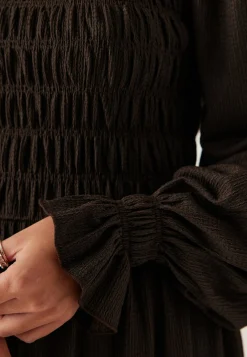 BUBBLEROOM Smokkimekot|Pitkähihaiset Mekot*Structure Long Sleeve Midi Dress