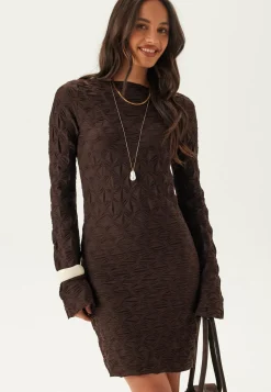 BUBBLEROOM Pitkähihaiset Mekot|Minimekot*Structure Long Sleeve Short Dress