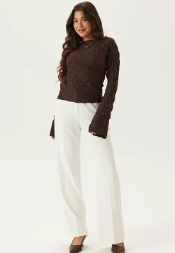 BUBBLEROOM Pitkähihaiset Topit|Juhlatopit*Structure Long Sleeve Top