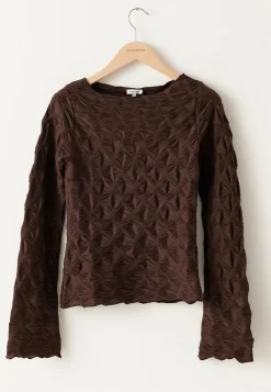 BUBBLEROOM Pitkähihaiset Topit|Juhlatopit*Structure Long Sleeve Top