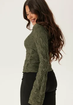 BUBBLEROOM Pitkähihaiset Topit|Juhlatopit*Structure Long Sleeve Top