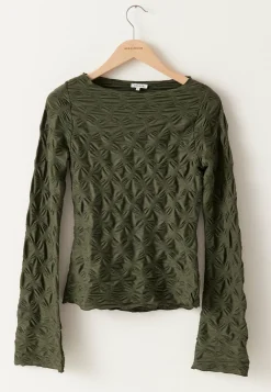 BUBBLEROOM Pitkähihaiset Topit|Juhlatopit*Structure Long Sleeve Top