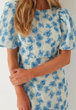 Bubbleroom Occasion Juhlamekot|Kukkakuosiset Ja Kuviolliset Mekot*Structured Puff Sleeve Ankle Dress