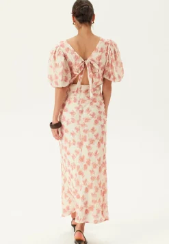 Bubbleroom Occasion Juhlamekot|Kukkakuosiset Ja Kuviolliset Mekot*Structured Puff Sleeve Ankle Dress