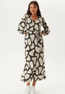 Happy Holly Pitkähihaiset Mekot|Midimekot*Structured Puff Sleeve Midi Dress